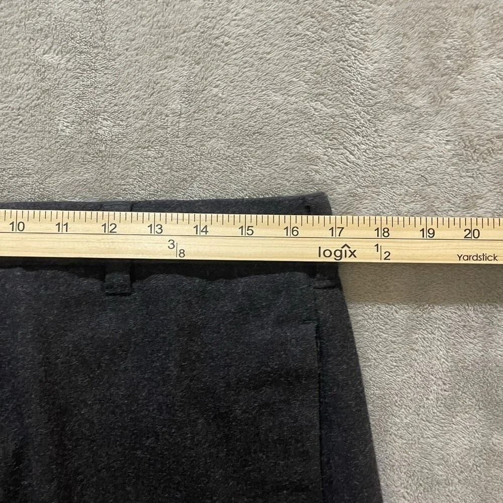 BANANA REPUBLIC‎ STRETCH Men's Wool Blend Black/ Gray Pants 34x31.5 Flap Pockets
